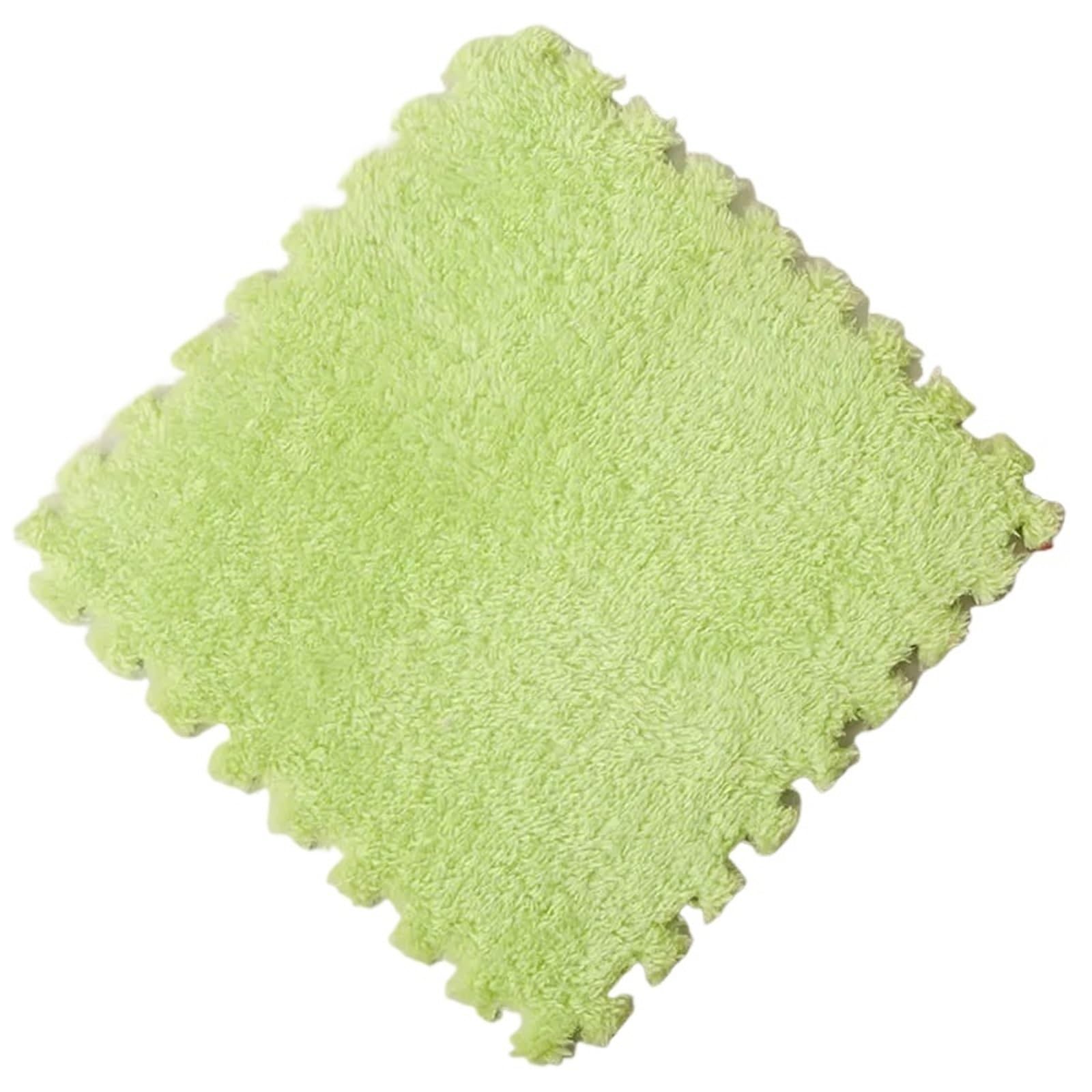 Plüsch-Puzzle-Schaumstoffmatte Plüsch-Puzzle-Schaumstoff-Bodenmatte, weich, flauschig, ineinandergreifende quadratische Schaumstofffliesen, Teppich for Wohnzimmer und Schlafzimmer(Color 4)