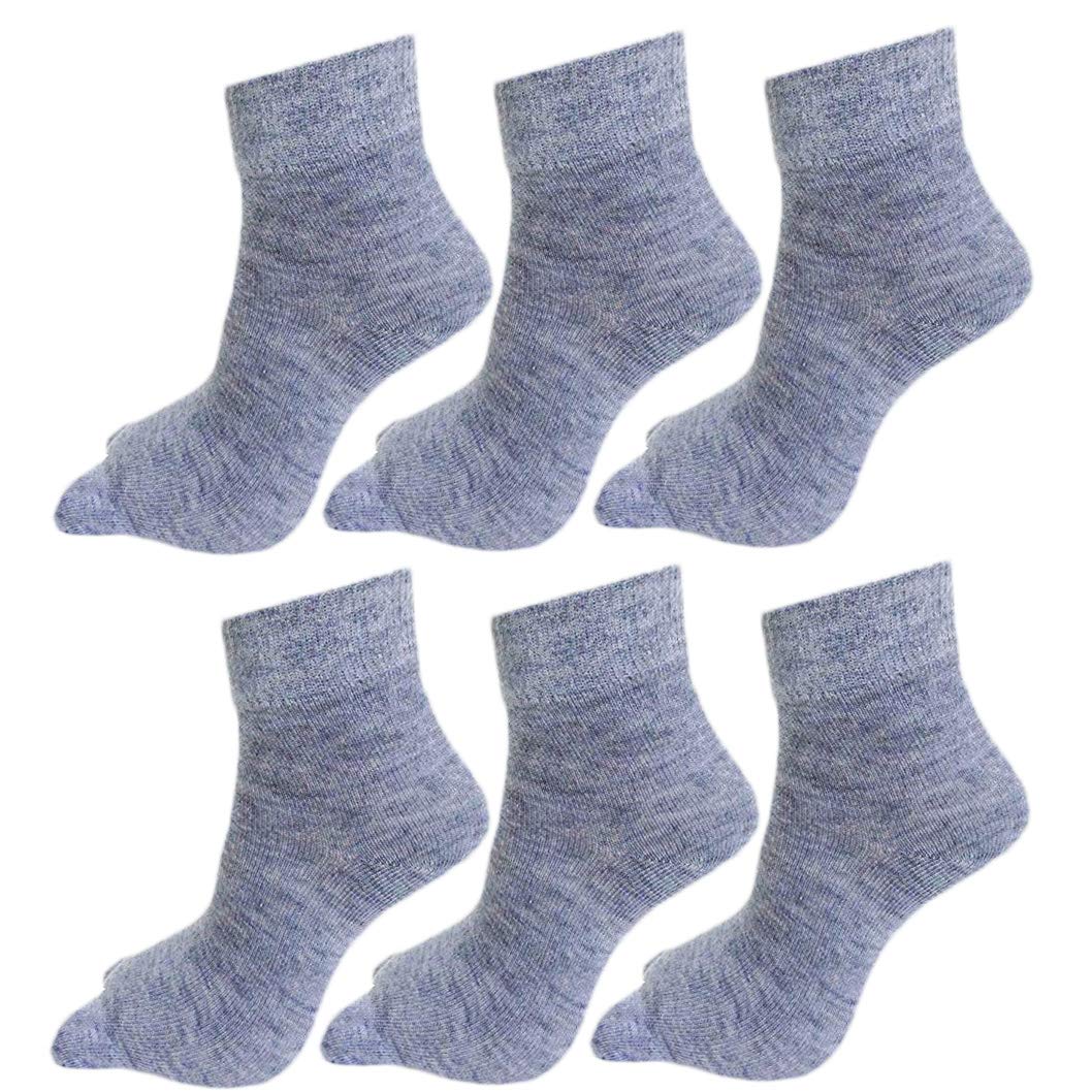 Women's Woolen Ankle Length Light Grey Socks (Pack of 6 Pairs)-image-25