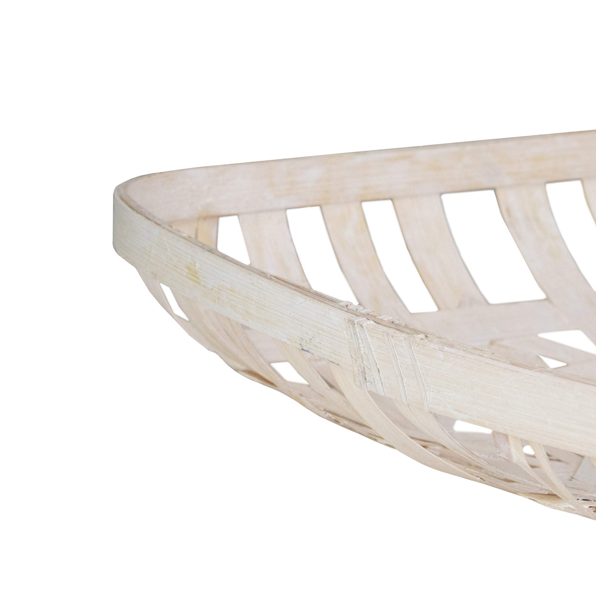 tobacco basket amazon Amazon.com: Set of 3 White Rectangular Lattice Tobacco Table Top Baskets :  Home & Kitchen