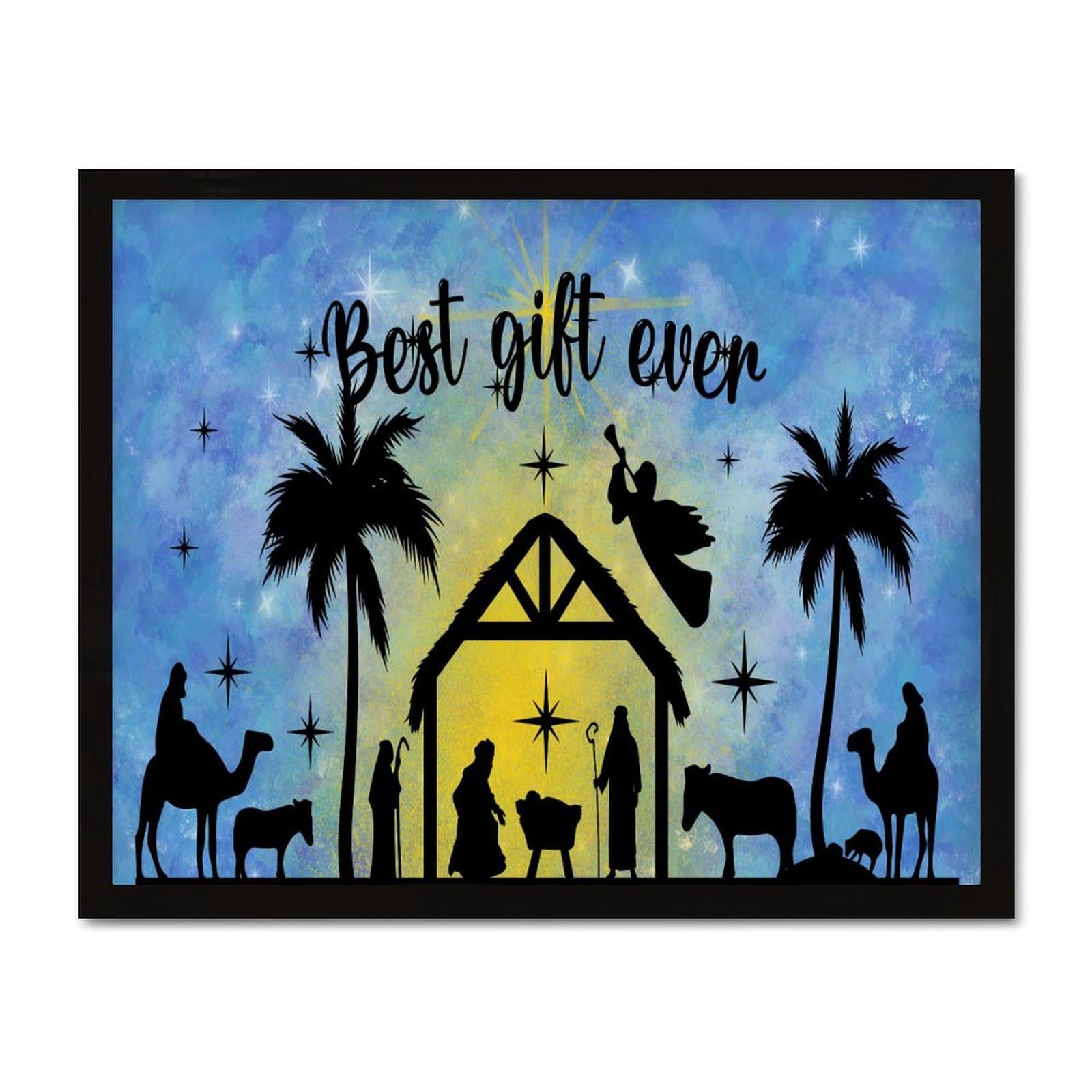 Cadeau de Noël personnalisé tableau en bois | Déco Oh Holy Night