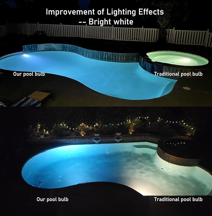 Lámpara de piscina LED de 65W blanca y azul miniatura 5
