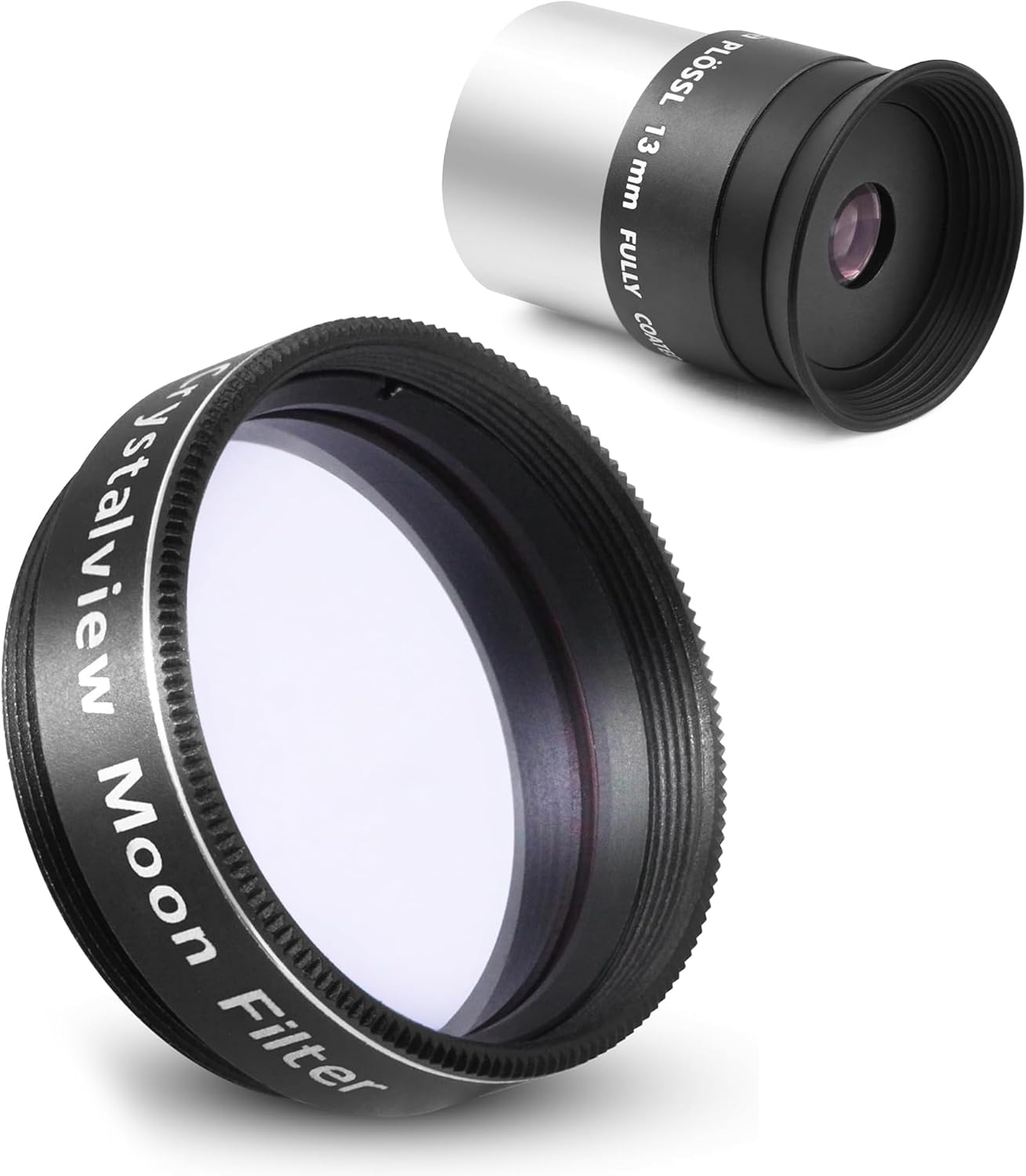 Astromania 13mm 1.25 Inch Plossl Telescope Eyepiece - Bundle with - 1.25" Crystalview Moon Filter