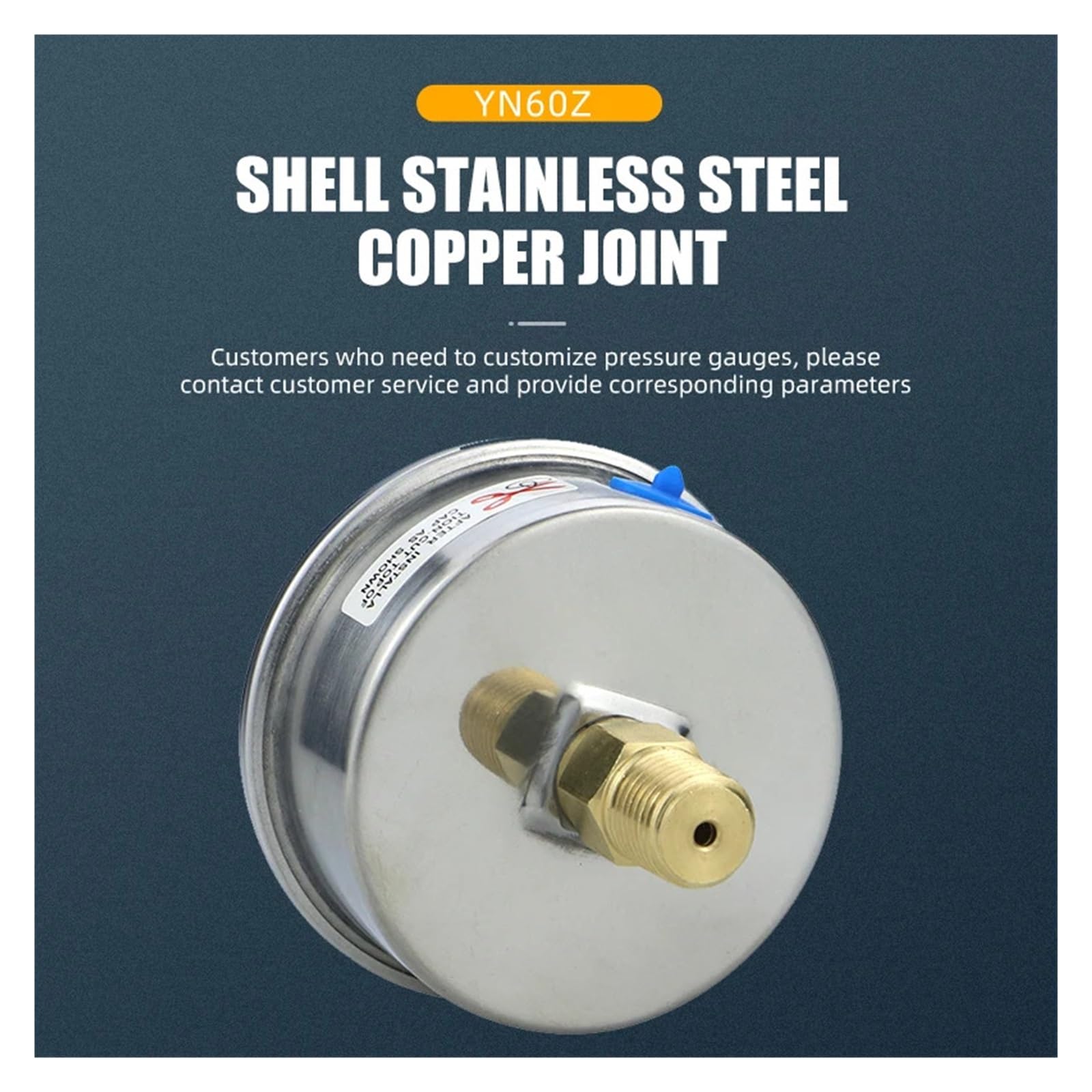 Manómetros de presión de 60 mm con conexión axial Trasera -1-0-600 Bar, presión de Aceite, presión de Agua, manómetro neumático hidráulico de Gas (Color: BSP(G) 1-4, tamaño: 0-6 Bar)