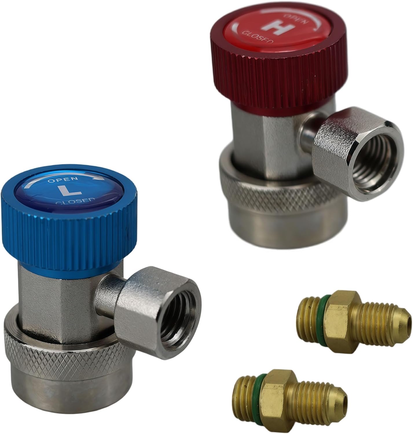 3-Way AC Manifold Gauge Set for R134A R12 R22 R502 Refrigerants, with Quick Couplers, 410 Adapter, Can Tap & Valve Core Tool, HVAC AC Diagnostic Tool for Car Auto Household Refrigeration Maintenance