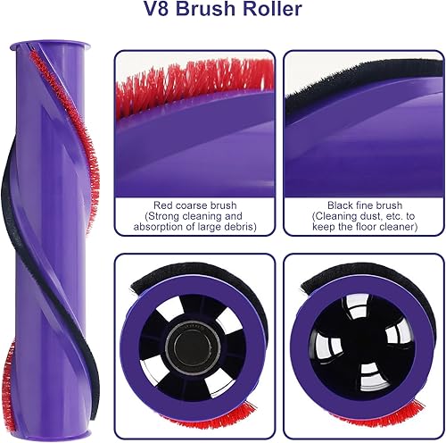 Miniatura 5 de V8 V7 - Filtro animal de repuesto para Dyson V7 V8 Animal Absolute Motorhead aspiradora inalámbrica, filtro de 4 postes, 4 prefiltros y cepillo de