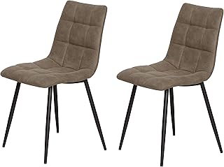 La Silla Española Barcelona Silla, Telas, Gris Piedra/visón, 85,5 cm (Alto) x 44 cm (Ancho) x 54,5 cm (Profundidad)