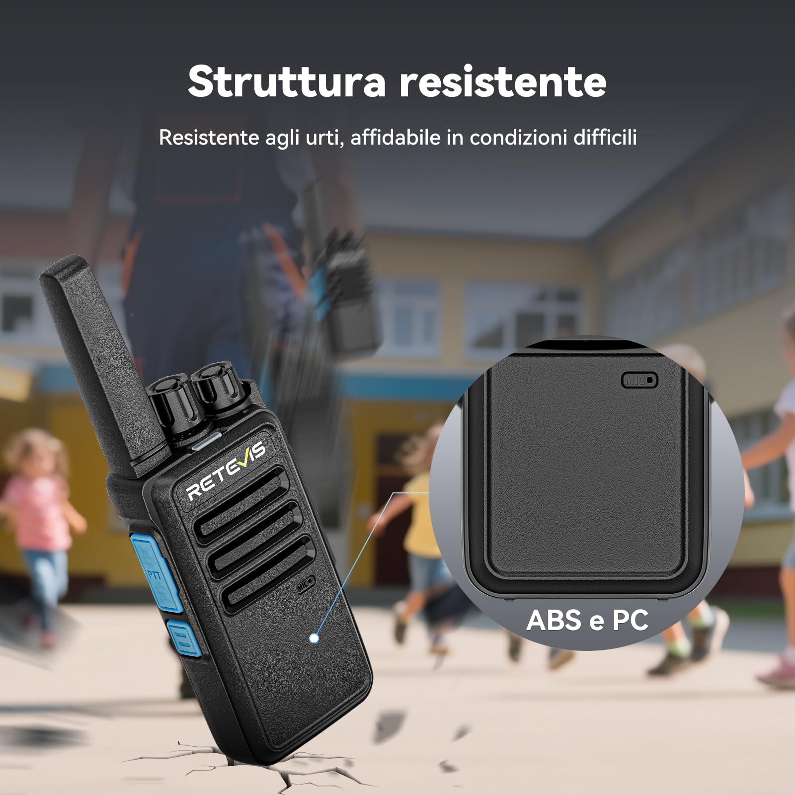 Retevis RT668D Walkie Talkie PMR 446 con Doppia Modalità Digitale e Analogica, Ricaricabile 2000mAh Tipo-C, Chiamata di Gruppo, 256 Canali, Ricetrasmittenti DMR per Negozi e Scuole (confezione da 2)