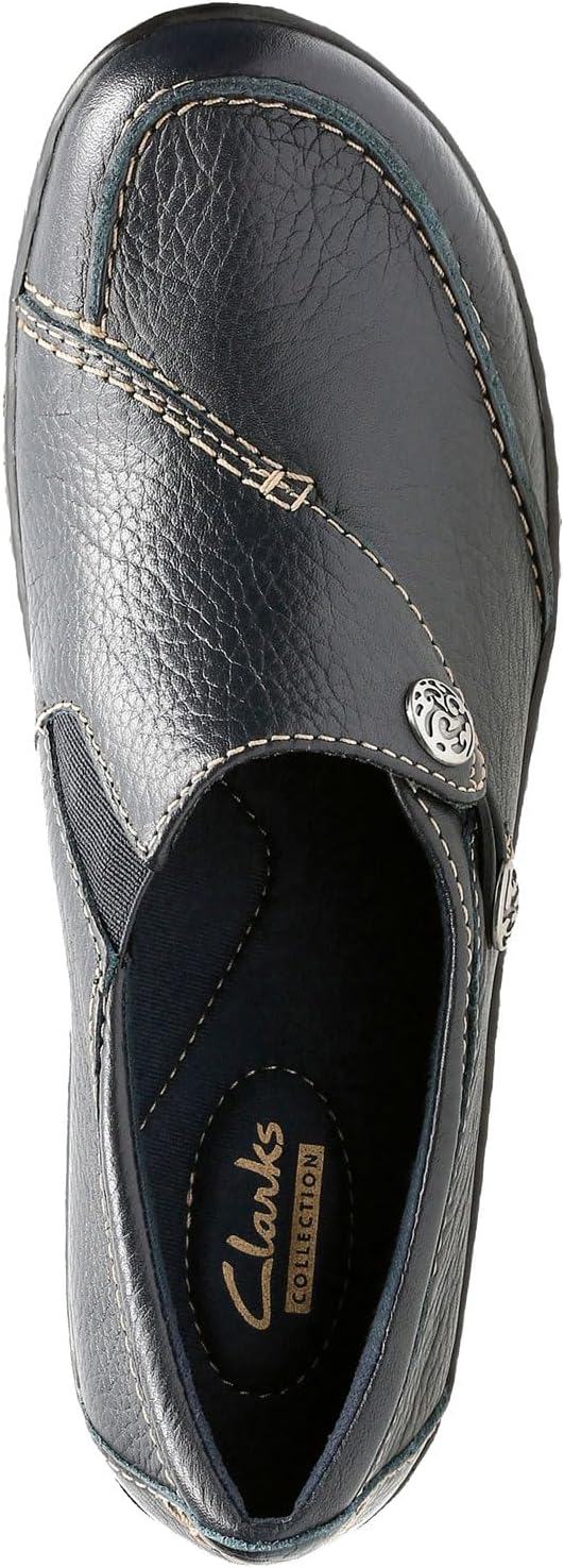 Clarks Women's Ashland Lane Q Slip-On Loafer 6 X-Wide Navy