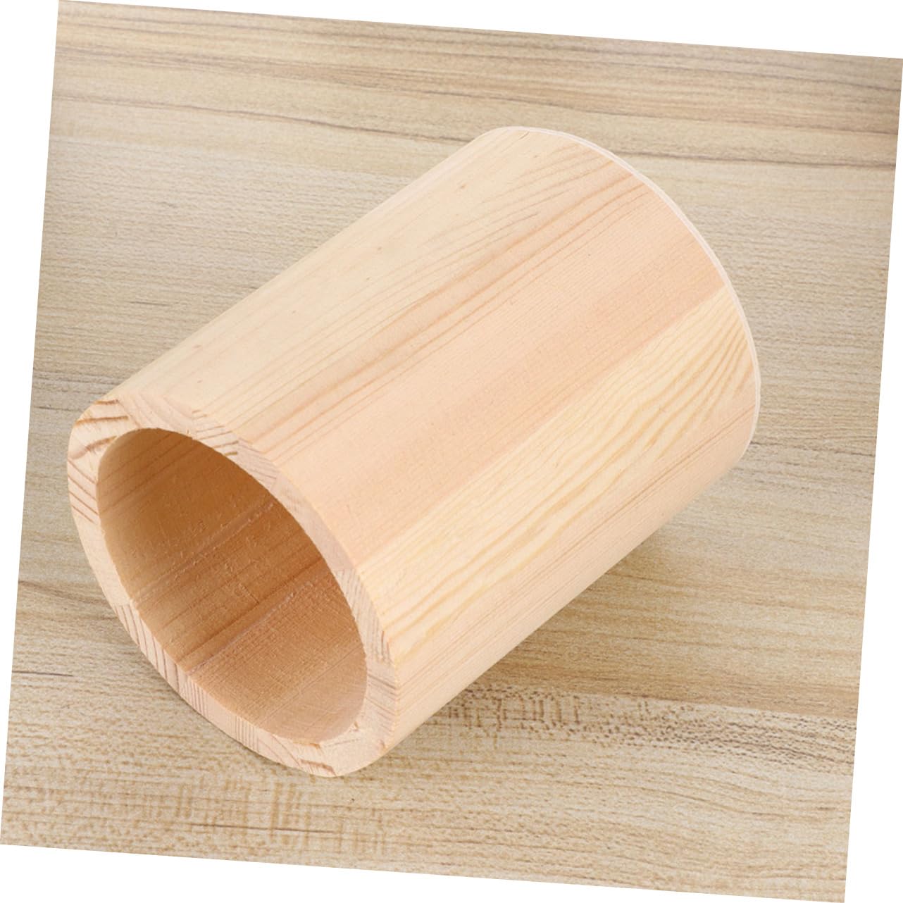 MAGICLULU 4piezas Portalápices De Madera Natural Para Oficina y Maquillaje Recipiente De Almacenamiento Para Dibujo y Escritorio Organizador De Accesorios
