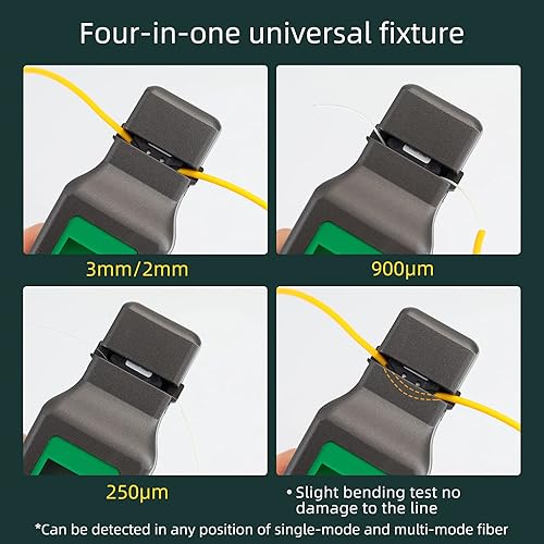 Miniatura 2 de Identificador de fibra óptica + VFL + luz LED OFI Detector de fibra viva 900-1650nm Identificador de cable de fibra SM y MM