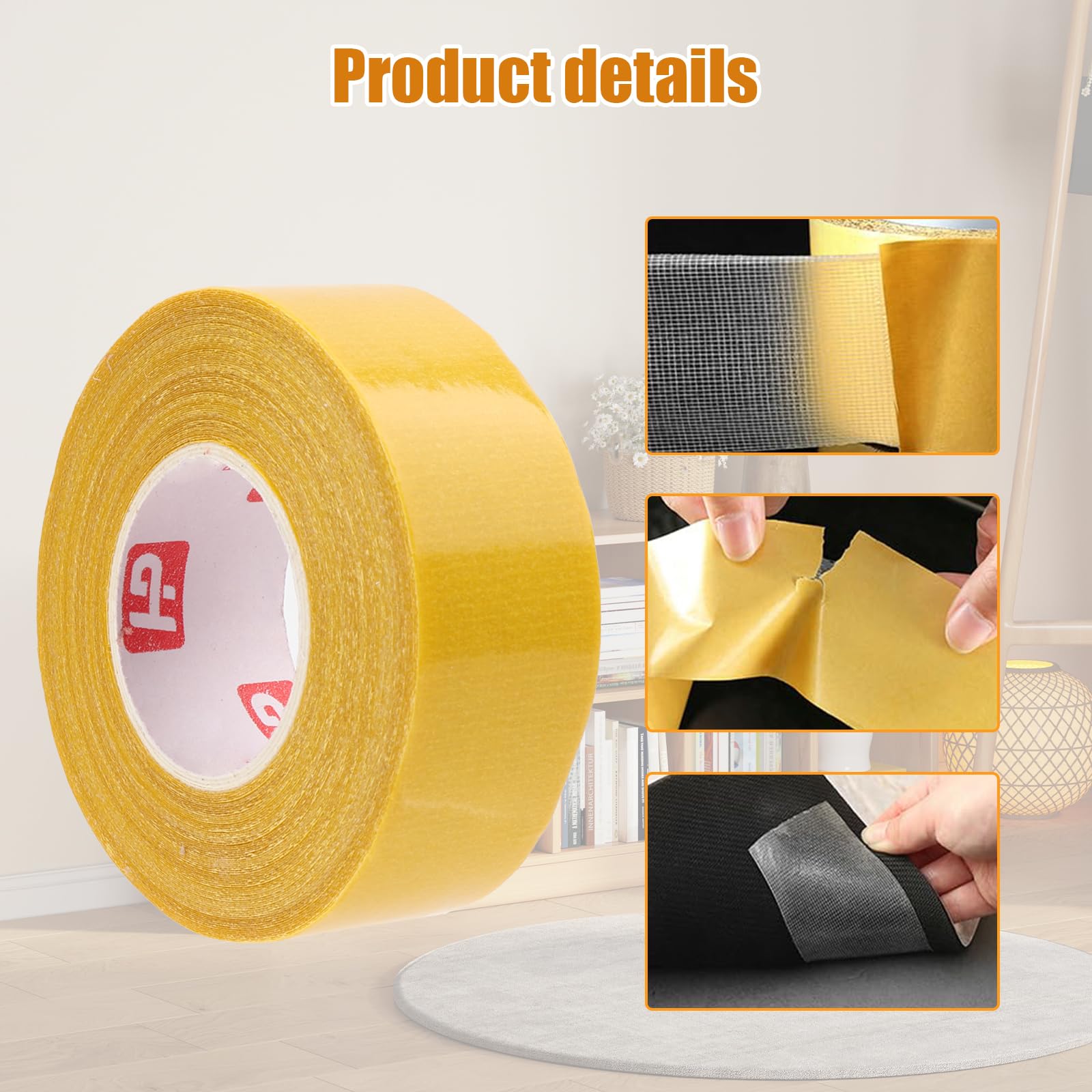 Lot 2 Rouleaux Ruban Double Face Extra Fort 30mm X 20m – Transparent Robuste Pour Tapis, Cadres, Voiture, Extérieur, Sans Résidu