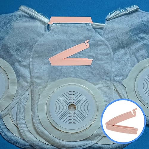 Miniatura 2 de Tiras de barras de almacenamiento de fugas de colostomía como se muestra Hidrocoloide Pesado Extensores Abrazadera de sellado Soporte de lazos de