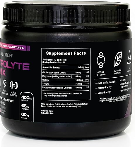 Miniatura 8 de Electrolitos en polvo sin azúcar, polvo de hidratación cero calorías, electrolitos sin azúcar para ayuno, keto y vegano, mezcla de electrolitos de