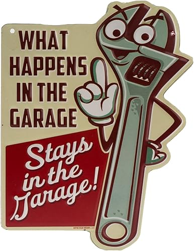 Miniatura 7 de Letrero de metal en relieve con texto en inglés «We Don't Lend Tools», divertido letrero de herramientas para taller o garaje, gran idea de regalo