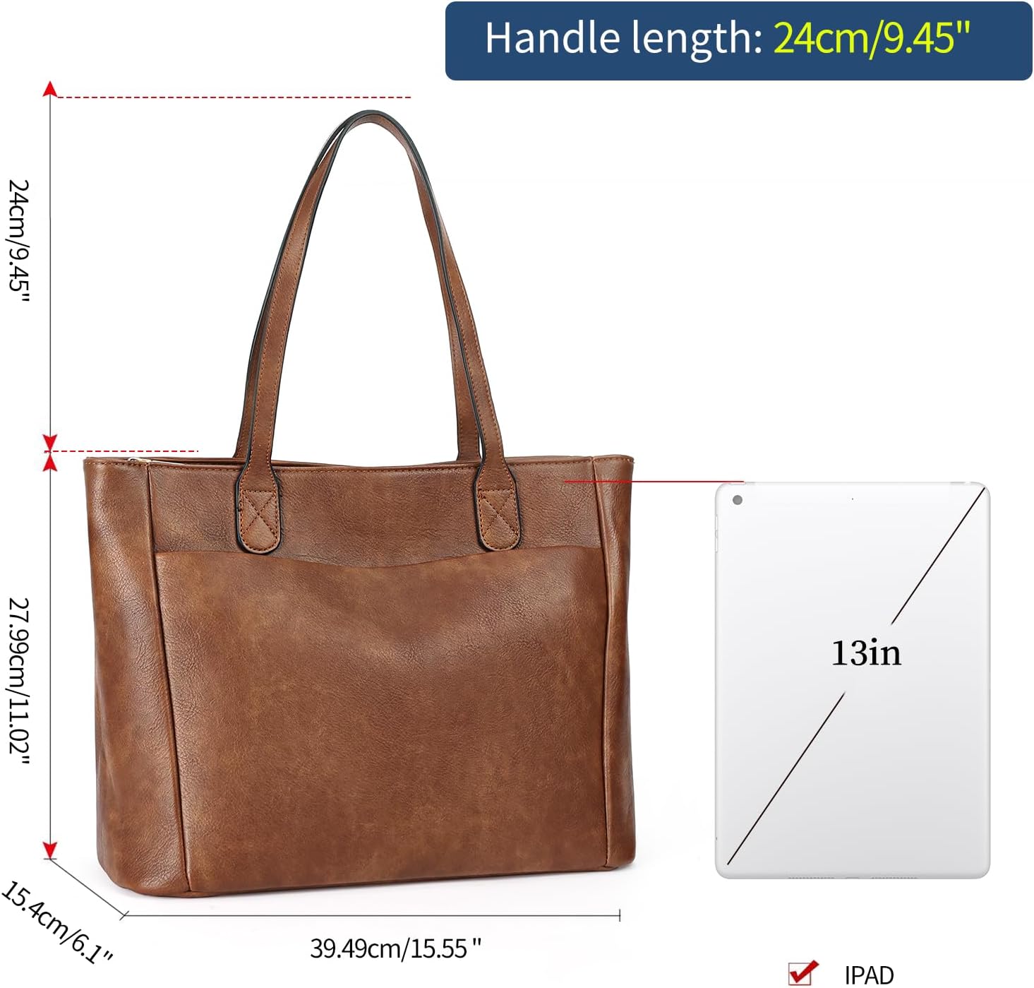 GOIACII Tote Bag for Women Purses Vegan Leather Handbags Top Handle Ladies Shoulder Bag for Travel Work Gym