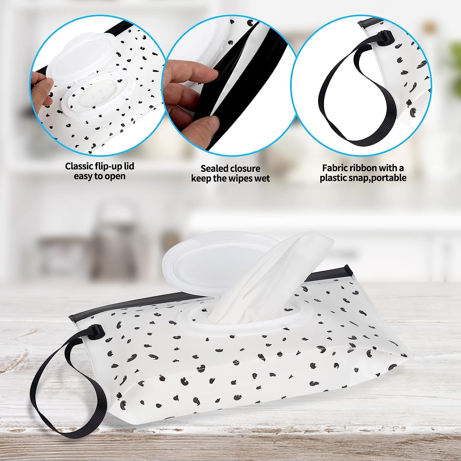 2 Porta Salviette Umidificate Per Neonato - Borse Portatili Per Viaggio - Foto 3