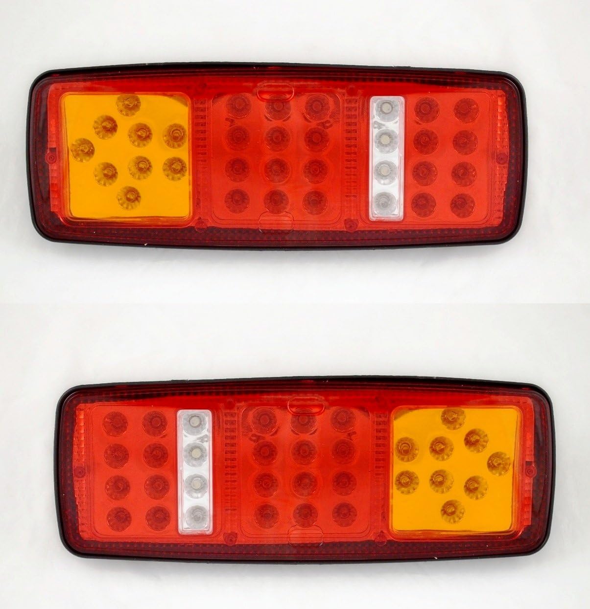 Feux Arrière LED 12V Pour Camion/Remorque - 4 Fonctions (Stop, Feu, Clignotant, Recul) - Lot De 2