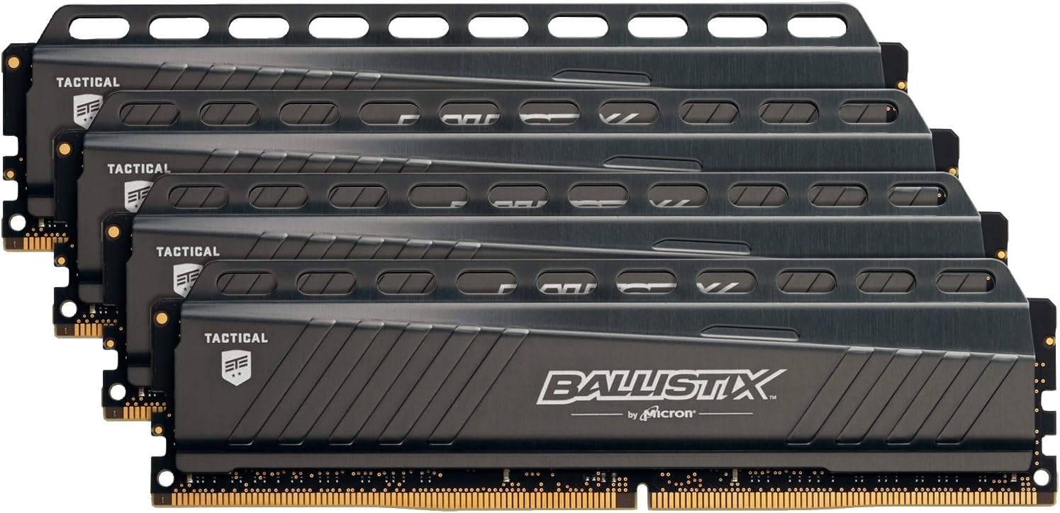 Ballistix Tactical 64GB Kit (16GBx4) DDR4 3000 MT/s (PC4-24000) DR x8 DIMM 288-Pin - BLT4K16G4D30AETA