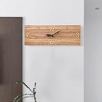 Rustic Wall Clock Silent Non-Ticking, Frameless Art Wall Clocks Farmhouse Wall Décor，Rectangle Handmade Clocks Decorative for Home Living Room Kitchen Office, Battery Operated