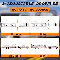 Vista 18 de VNN 10 Inch Drop Hitch 2.5 Inch Receiver - Interchangeable 3 Solid Ball Mount 1-7/8", 2", 2-5/16"(18,500 LBS GTW), Heavy Duty Aluminum Adjustable