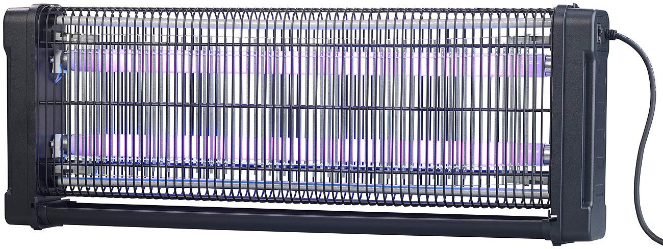 Lunartec Insektenlampe: UV-Insektenvernichter mit Rundum-Gitter, 2 UV-Röhren, 2.000 V, 40 Watt (Insektenvernichter elektrisch, Elektro, Lampe)