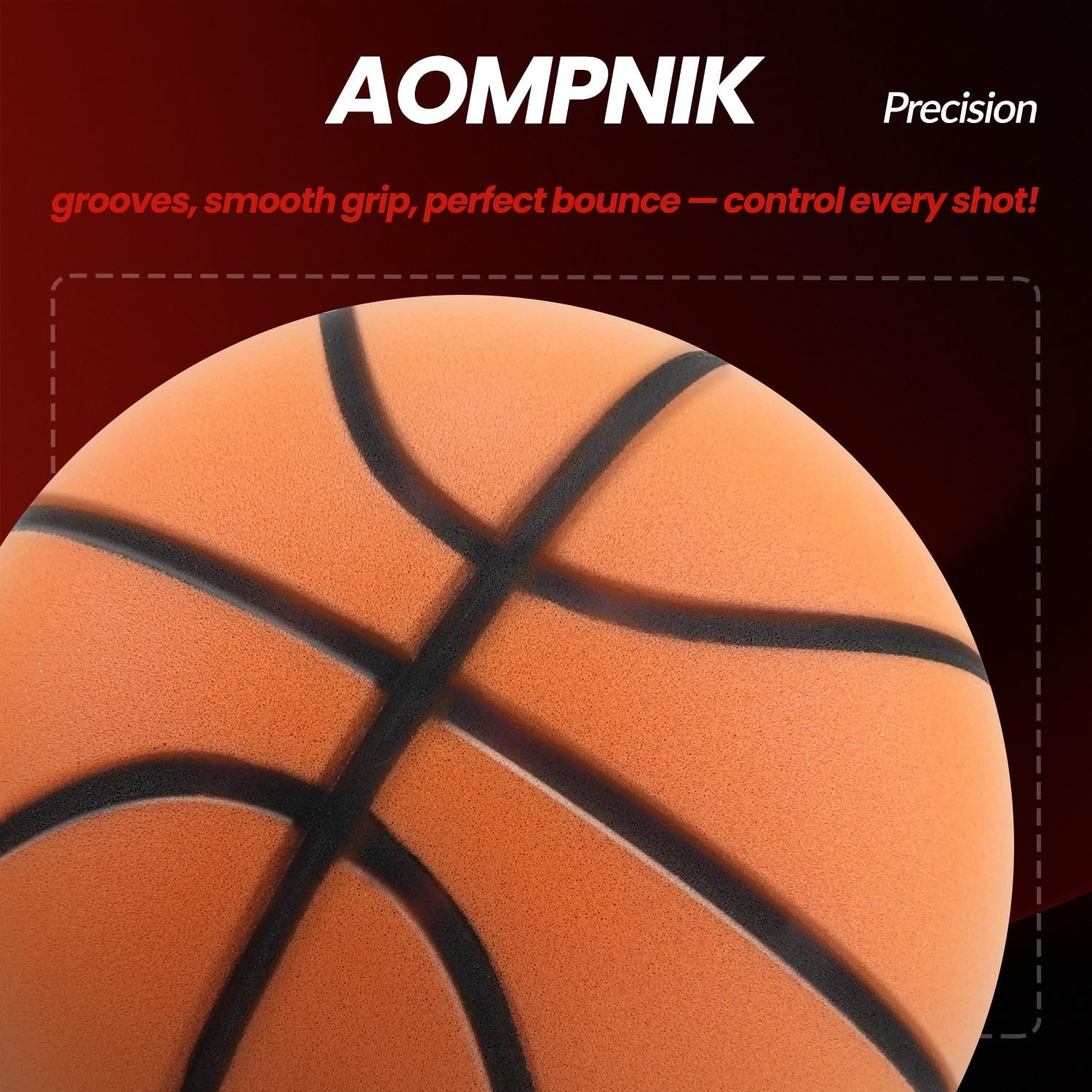 Silent Basketball Size 7- Grooved Dribble Dream Silent Basketball, Pro PU Form Indoor Ball for Training Home & Indoor Activities. Real Feel Higher Bounce Quieter.