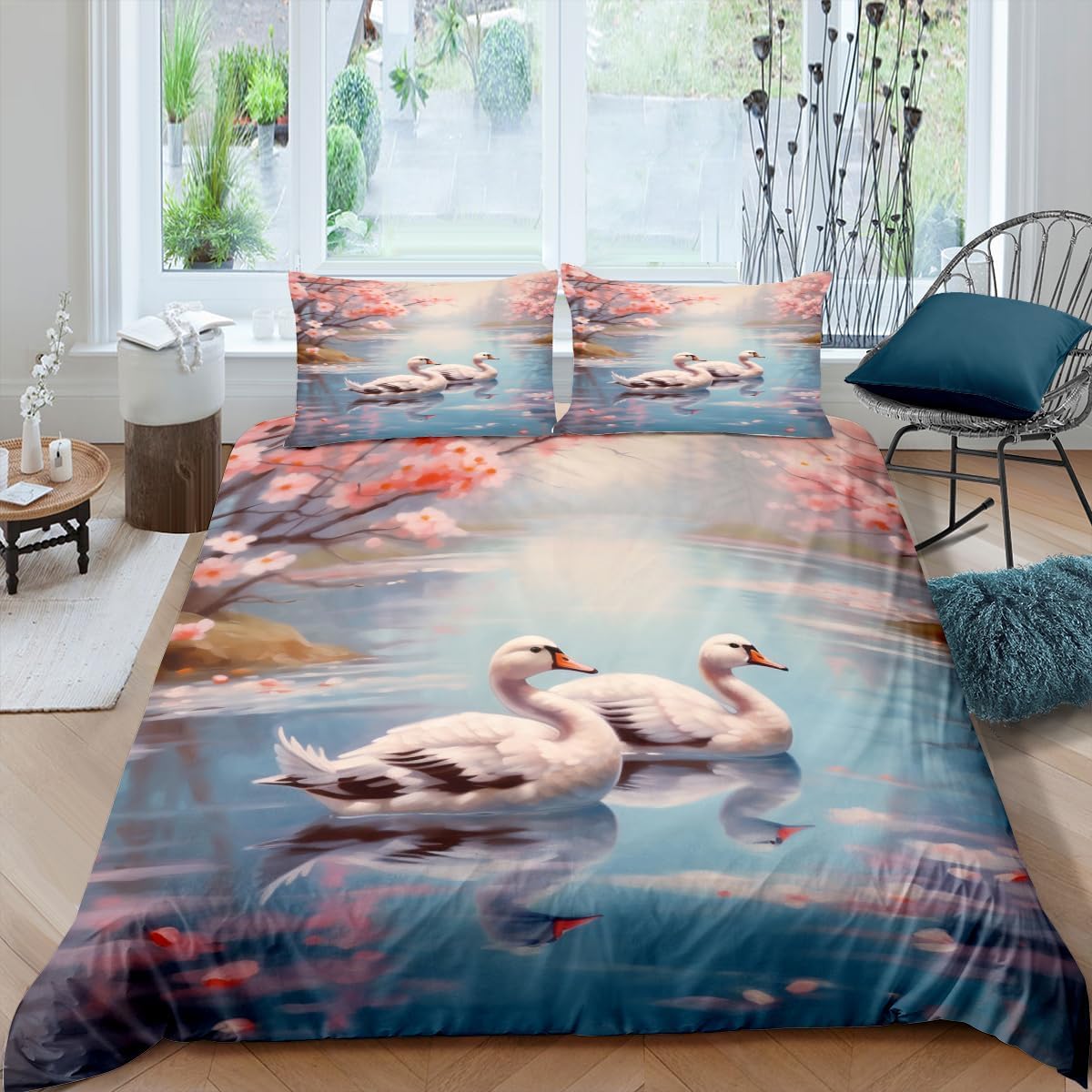 Housse de couette 3D imprimé microfibre motif nature, cadeau idéal pour lit enfant