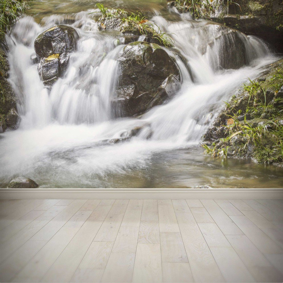 NISH! 3D Waterfall Wall Mural Wallpaper 055 (Vinyl Wall Covering