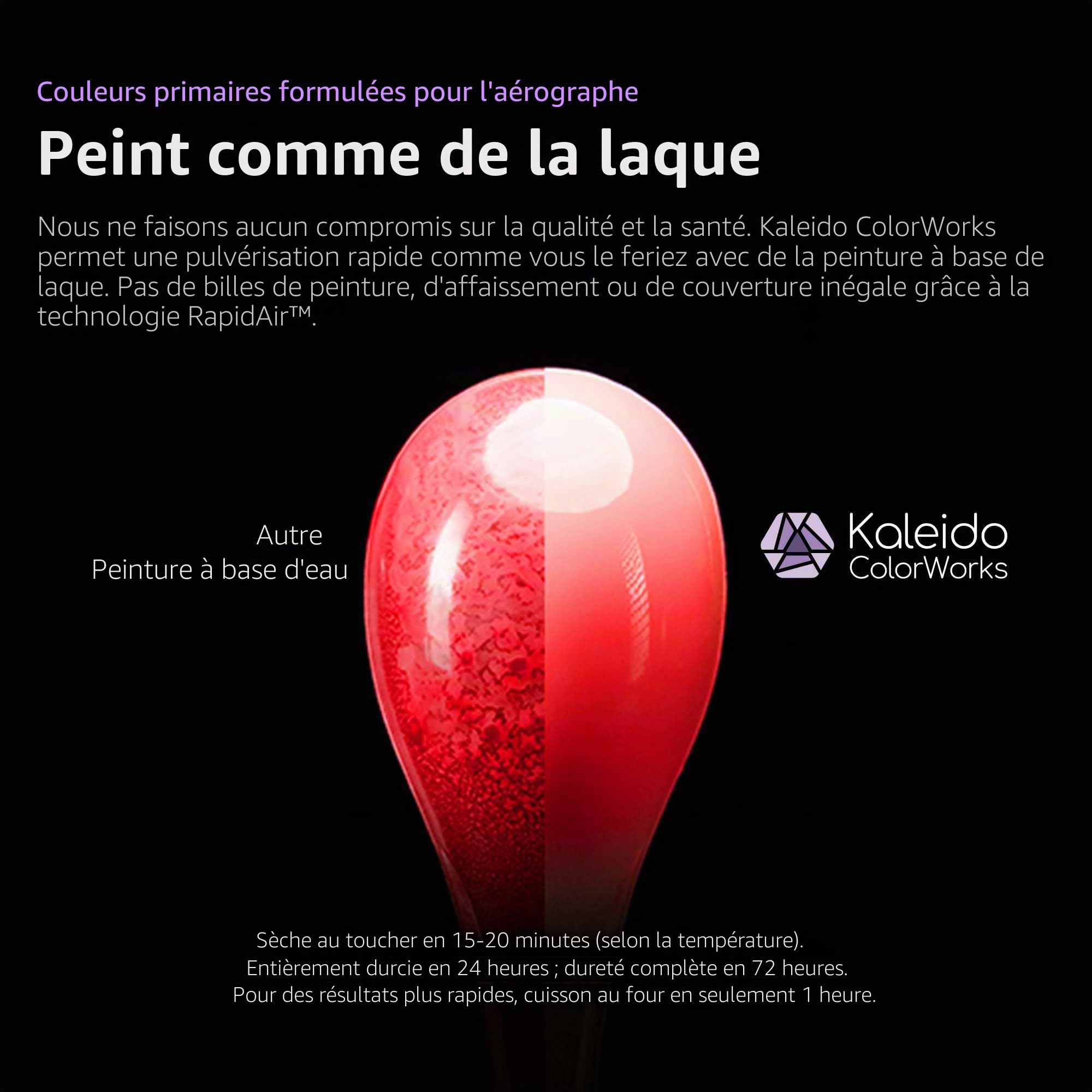 Gaahleri Kaleido Primary 24-Color Set B – Peinture acrylique airbrush, prête à l'emploi, brillant, avec diluant & nettoyant