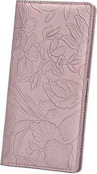 FALAN MULE Ultra Slim Thin Wallet for Women Bifold Leather RFID Blocking Designer Credit Card Holder
