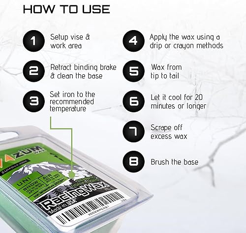 Miniatura 11 de ZUMWax - Cera de cerámica nórdica para esquí, snowboard y esquí, 4.94 oz, temperatura fría, duradera, sin PFAS. Fabricado con cerámica ecológica