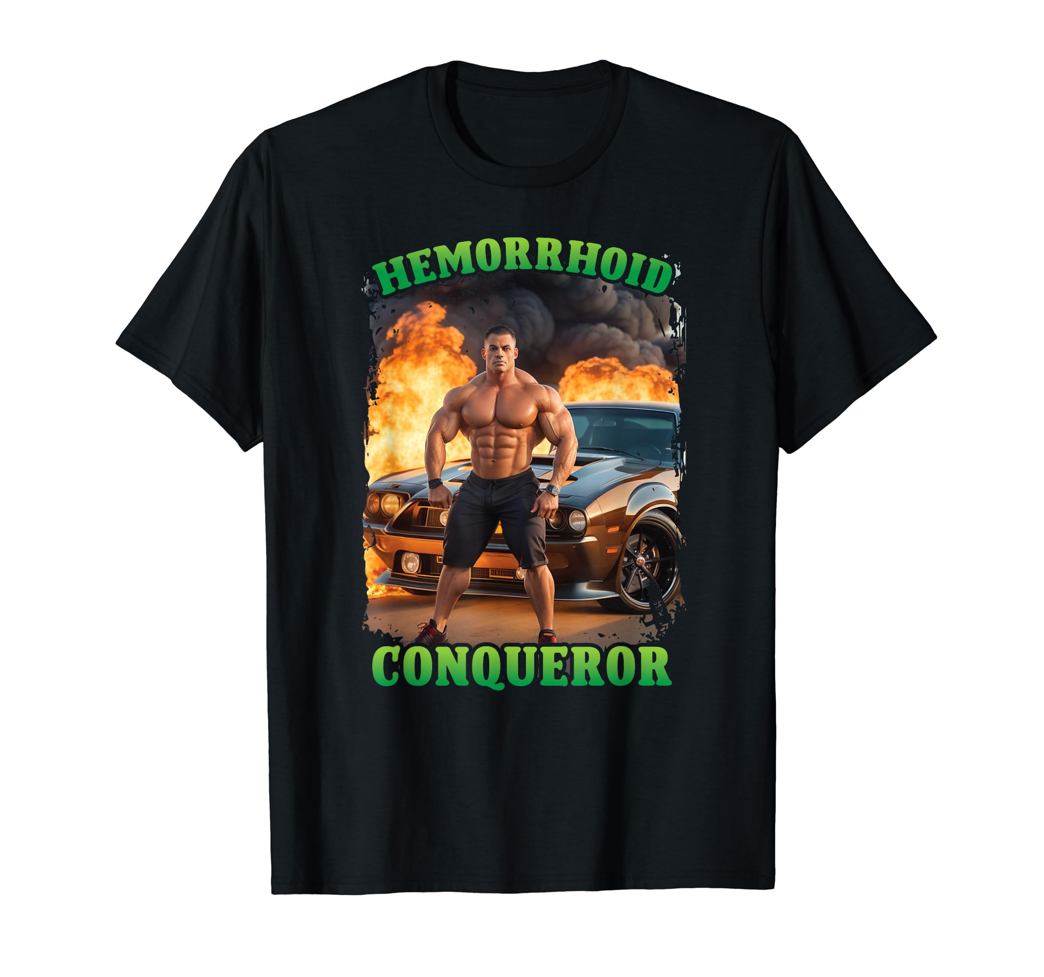 Sponsored Ad - Hemorrhoid Conqueror Funny Meme Weird Offensive Cringe Joke T-Shirt