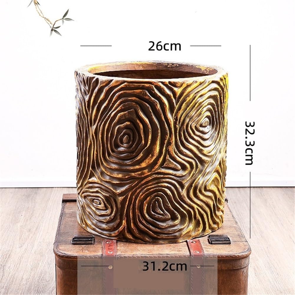 Doniczki ogrodowe Vintage Art Light Luksusowa Doniczka Domowa Duża Podłogowa Stojąca Centrum Handlowe Dekoracja Salonu(Brown)