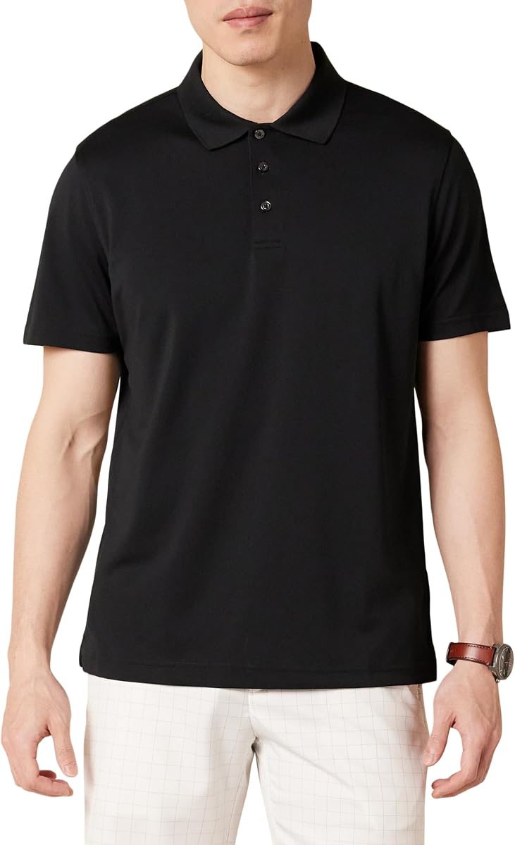 Men's Moisture Wicking Golf Polo Shirt, Short Sleeve, Slim-Fit, Quick-Dry, Active Wear