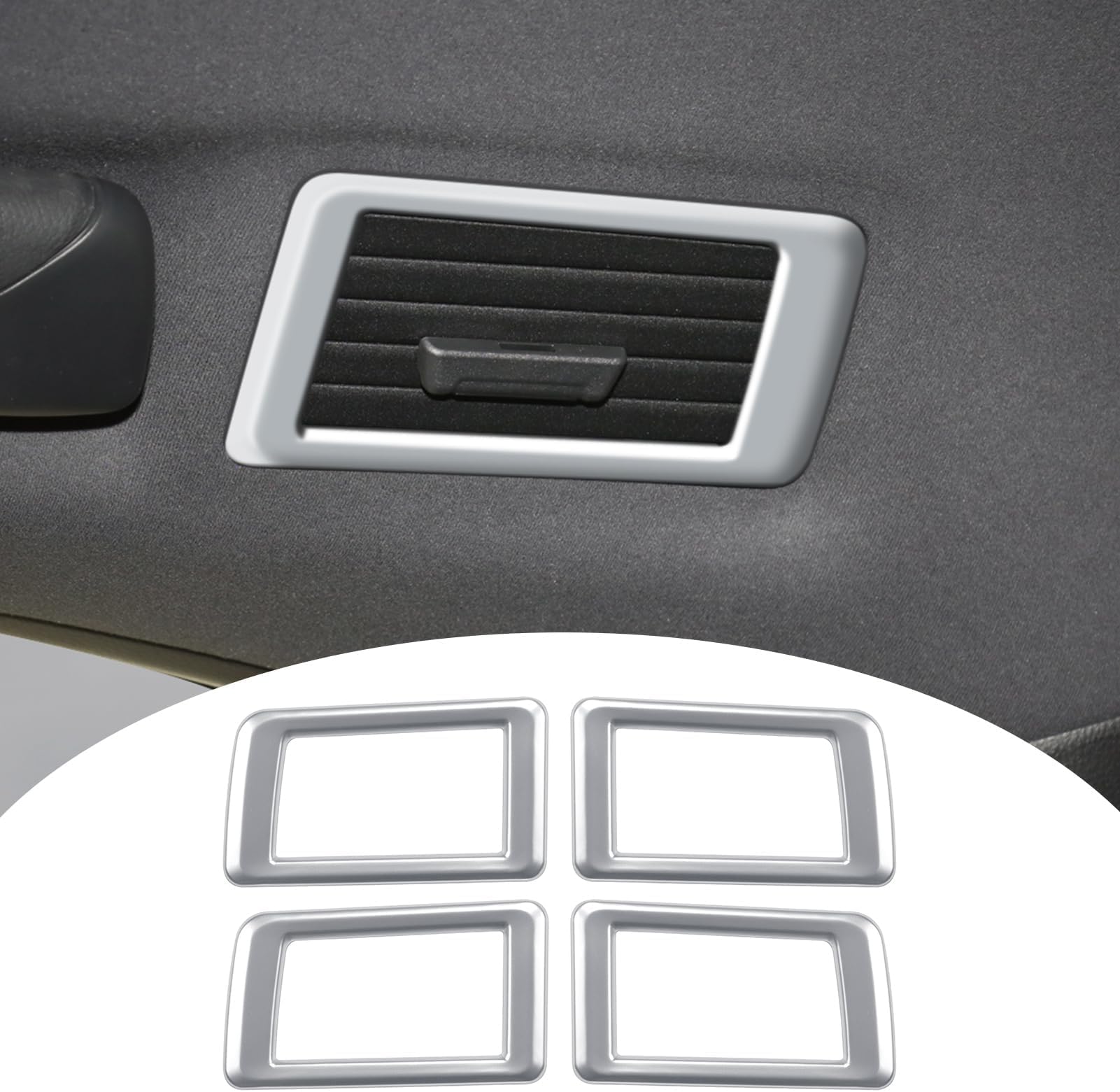 Upper Air Outlet Decoration Frame Suitable for 2021-2026 Toyota Land Cruiser 300 Lc300 J300 Carbon Fiber Pattern Air Conditioner Ventilation Masks Internal Modification Accessories (Rear roof air Vet)