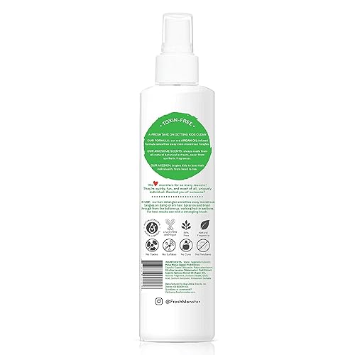 Miniatura 9 de Fresh Monster Spray desenredante para niños sin toxinas hipoalergénico y natural spray acondicionador para el cabello para niños coco paquete de 2