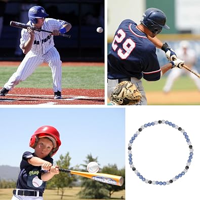 Baseball Beaded Necklace for Men Ice Collection Baseball Necklace Bling Rhinestone Beaded Necklace Discoball Baseball Dirp Accessories Jewelry Gifts for Women Baseball Team Lovers