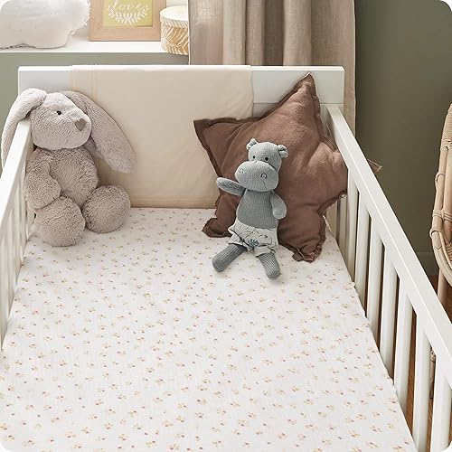 Miniatura 2 de Knirose Sábanas de muselina de 52 x 28 pulgadas para cuna, para bebés, niñas y niños, 100% algodón, suaves, bohemias y neutras para niños pequeños,