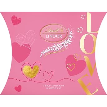 Lindt Chocolate LINDOR Balls Strawberry Cream 162 g Cushion Gift