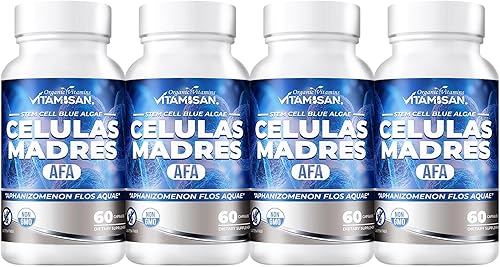 Miniatura 8 de VITAMISAN 4 Celulas Madres Stemcells Celula AFA Blue Green Algae - Aphanizomenon Flos-aquae -Anti-Envejecimiento 240 Cápsulas Nuevo sin OMG