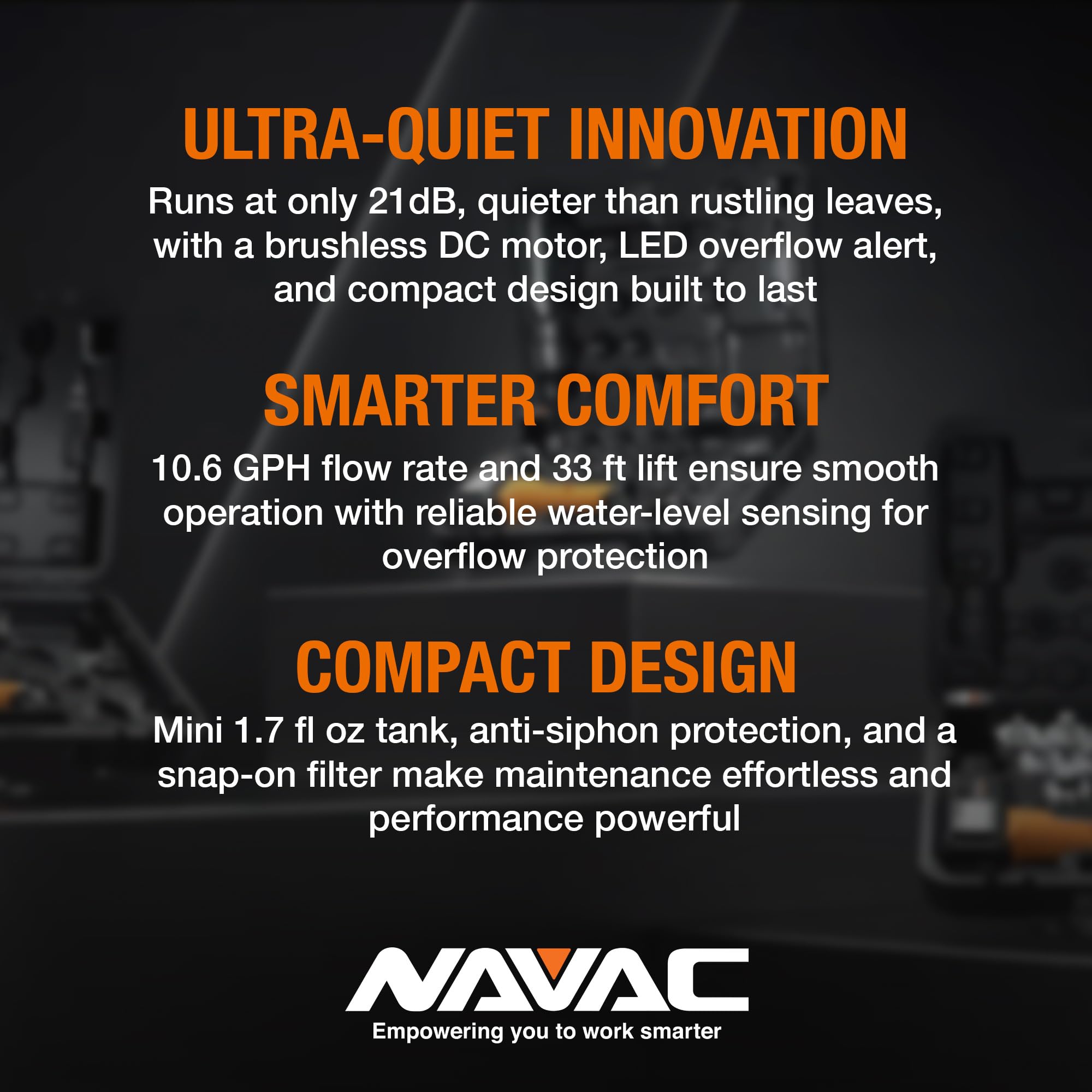 Overflow Motor Protection Snapklik.com : NCA10 Mini-Split Mini Condensate Pump - Ultra Quiet ...