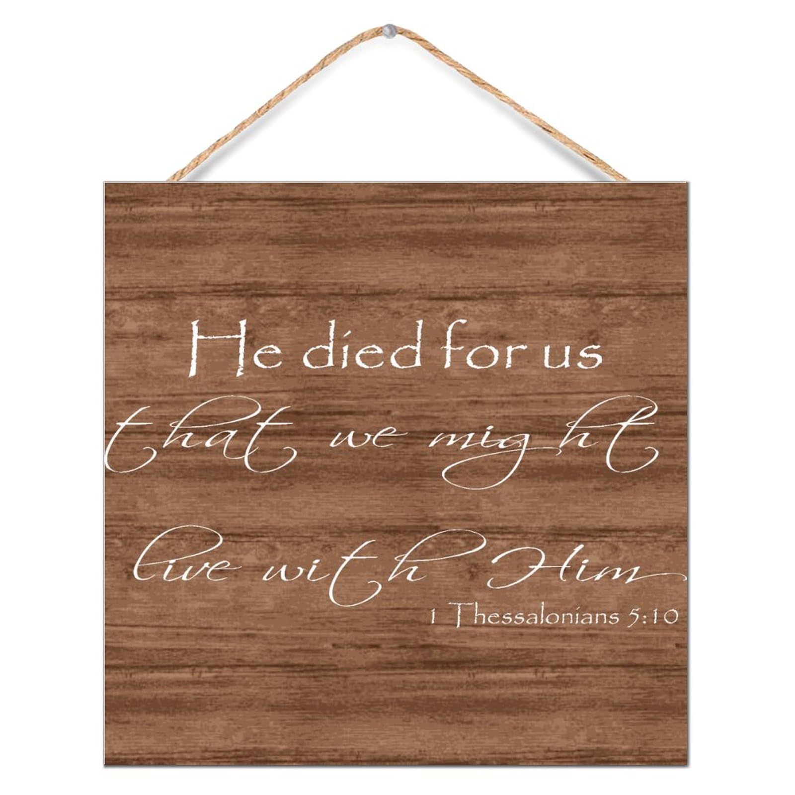 Versículo de la Biblia en tablón de madera para recordar el sacrificio diario de amor