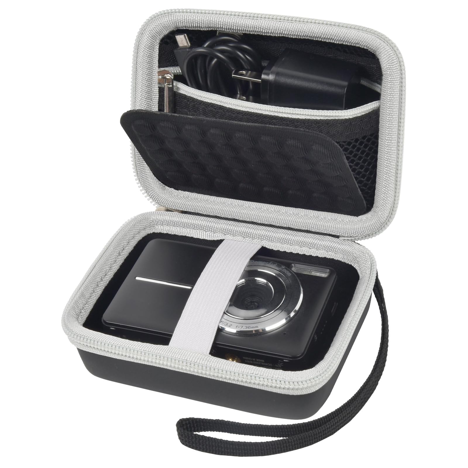 Boobowl Digital Camera Case with Shockproof Bumps, Travel Carrying Case Compatible with KODAK PIXPRO FZ45 FZ55, for CAMKORY, for Canon IXUS, Compact