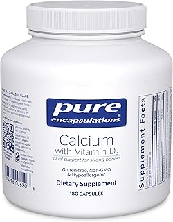 Pure Encapsulations Calcium with Vitamin D3 | Dietary Supplement to Support Bone, Colon, and Cardiovascular Health* | 180 Capsules