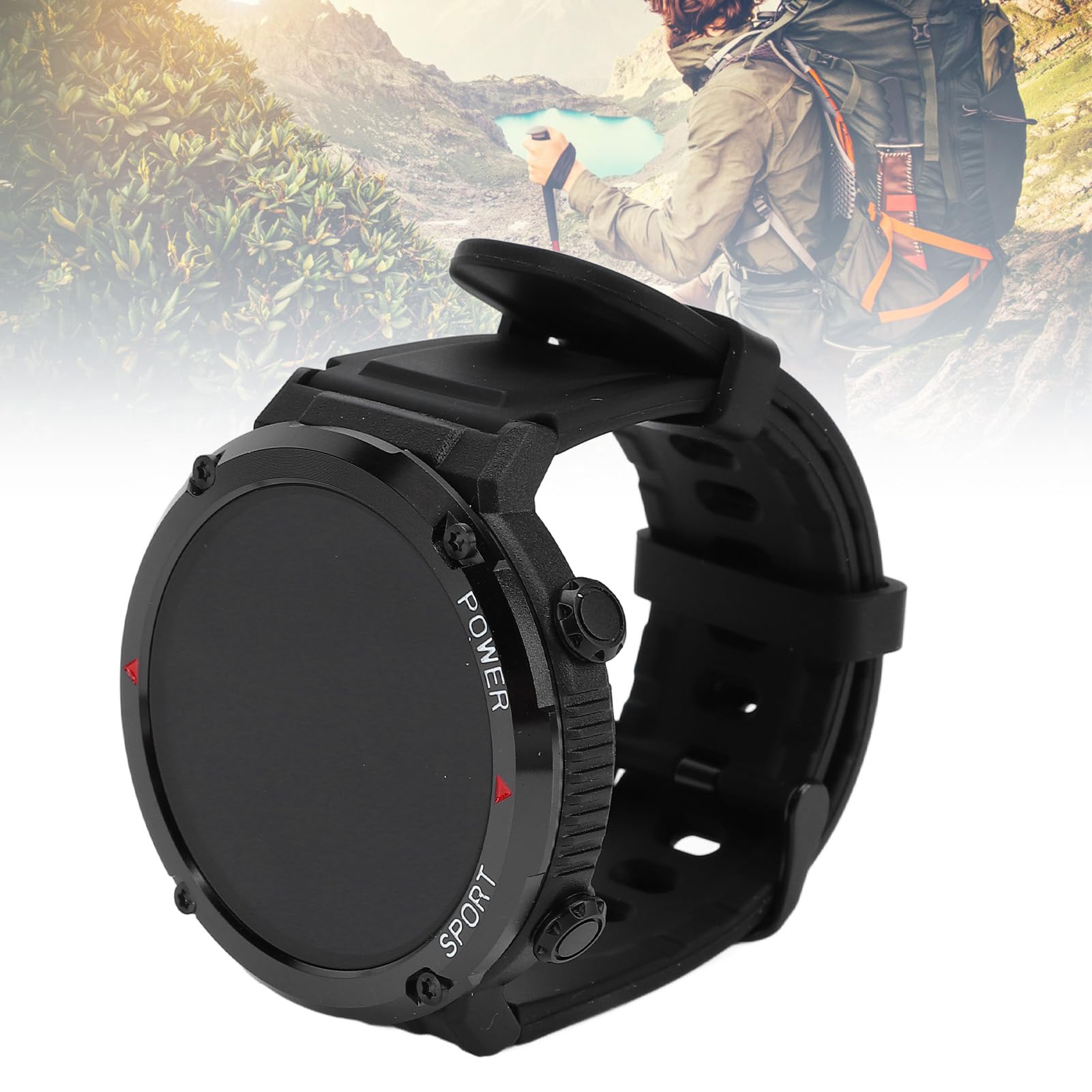 Tbest Fitness Smart Watch, 1.6in HD Schermo Acqua Tracciamento del Sonno Sleep Orologio Smart Sports per Correre Alpinismo Ciclistico