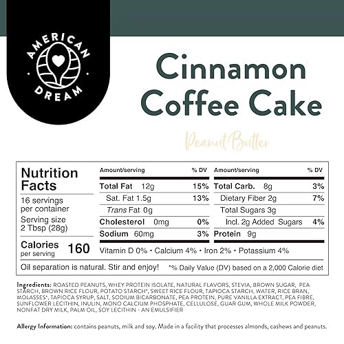 Miniatura 2 de American Dream Nut Butter Mantequilla de maní (pastel de café de canel