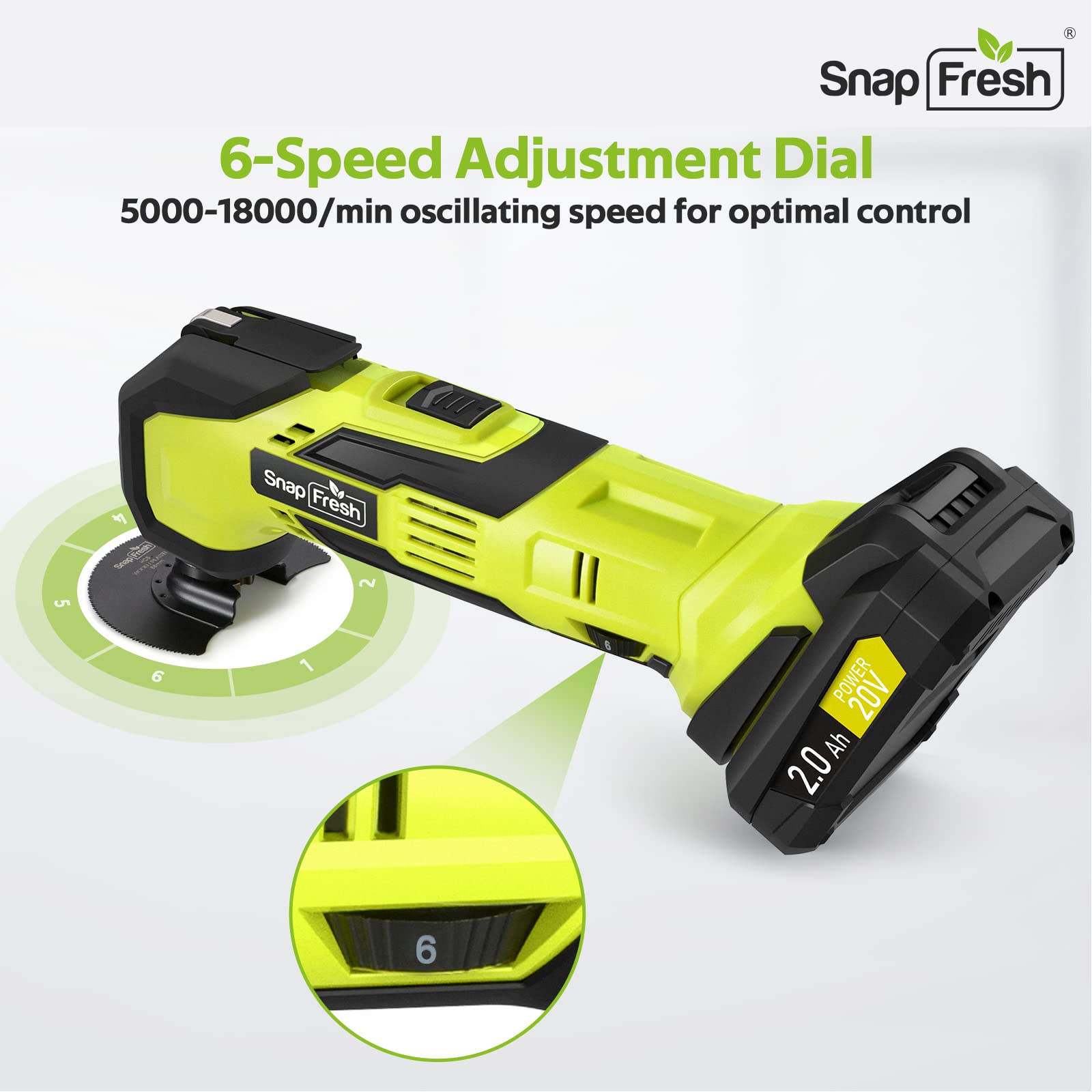Cordless Oscillating Tool, 20V Battery 