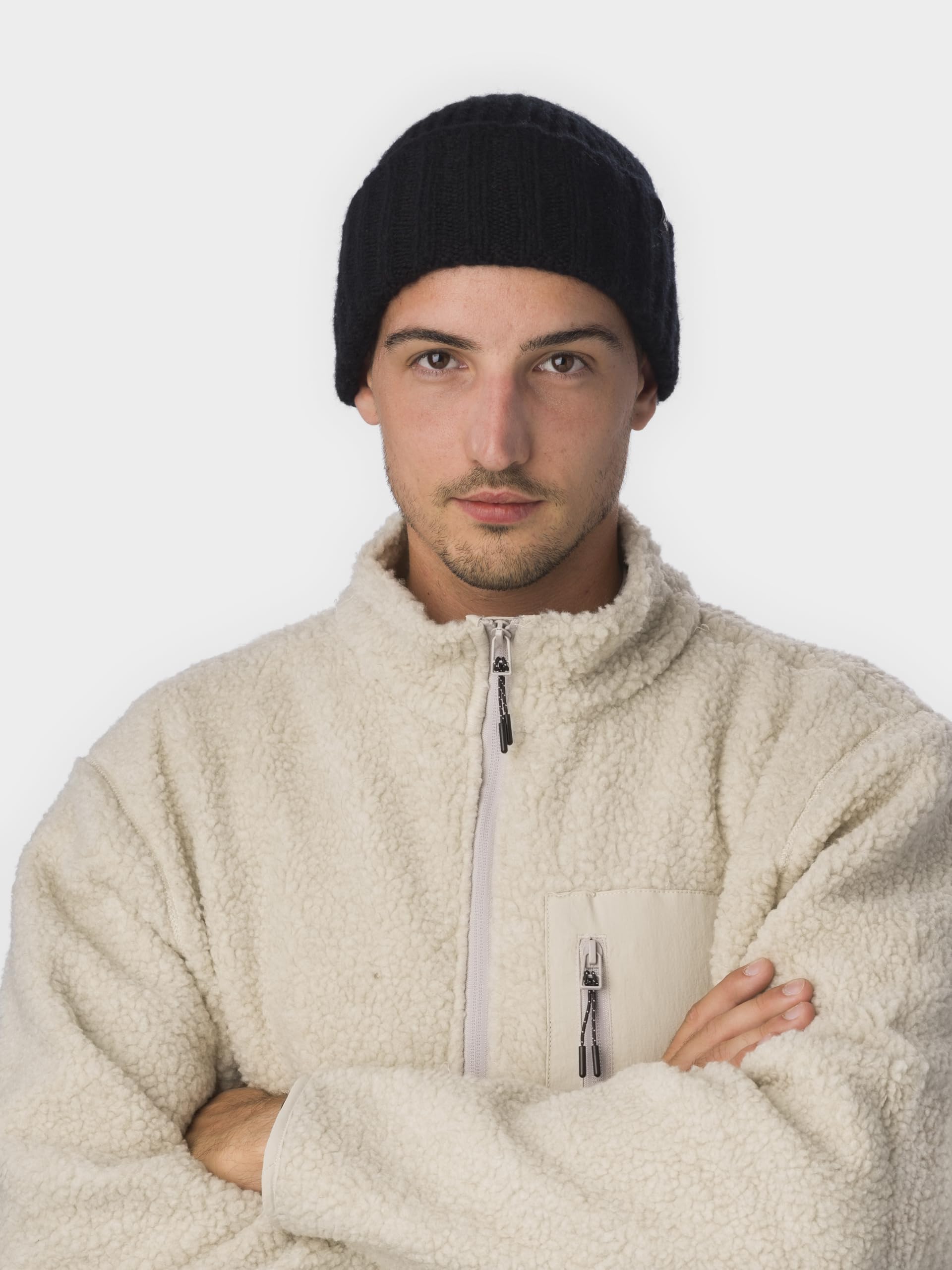 Eisbär Czapka męska Basso – miękka czapka typu fisherman beanie dla mężczyzn – z wełny merynosów, ciepła czapka z dzianiny, lekka i wygodna czapka z kapturem z Austrii