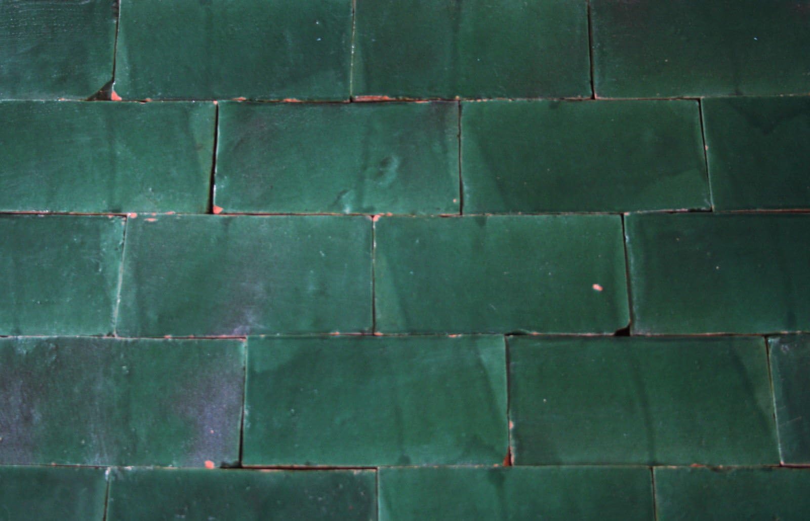 1 m² Large Narrow Cell Tiles Green 20 x 10 x 2 cm Moorish Wall Tile Handmade
