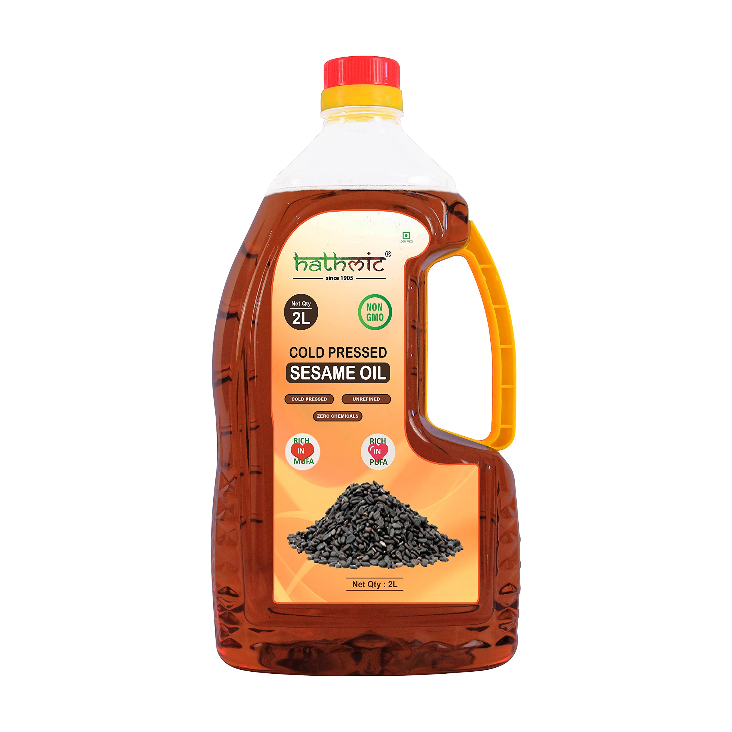 Hathmic Cold Pressed Sesame / Gingelly / Til Oil, 2L HDPE (Un Refined and Un Filtered Pure Oil) (B07XY5PPLQ) Amazon Price History, Amazon Price Tracker